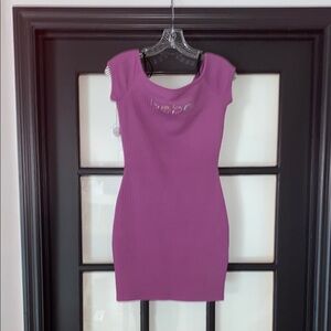 Bebe Purple Cap Sleeve Dress